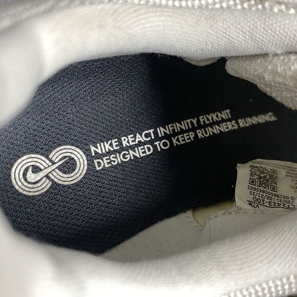 Nike React Infinity Womens 9 Platinum Yellow‎ Run Athletic Athleisure CT2423-100 - Picture 9 of 12